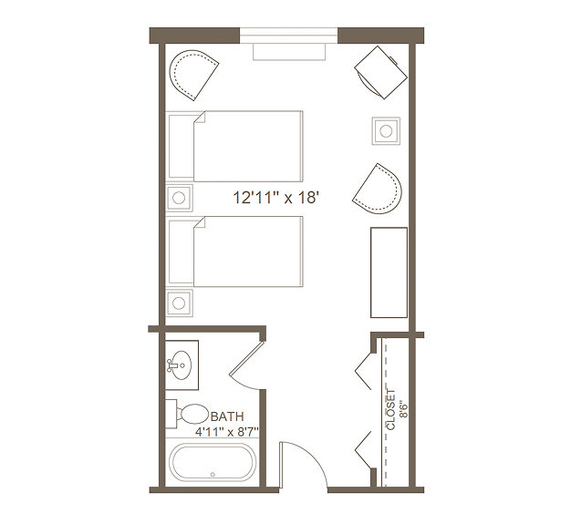 Large Private Room, Two Beds